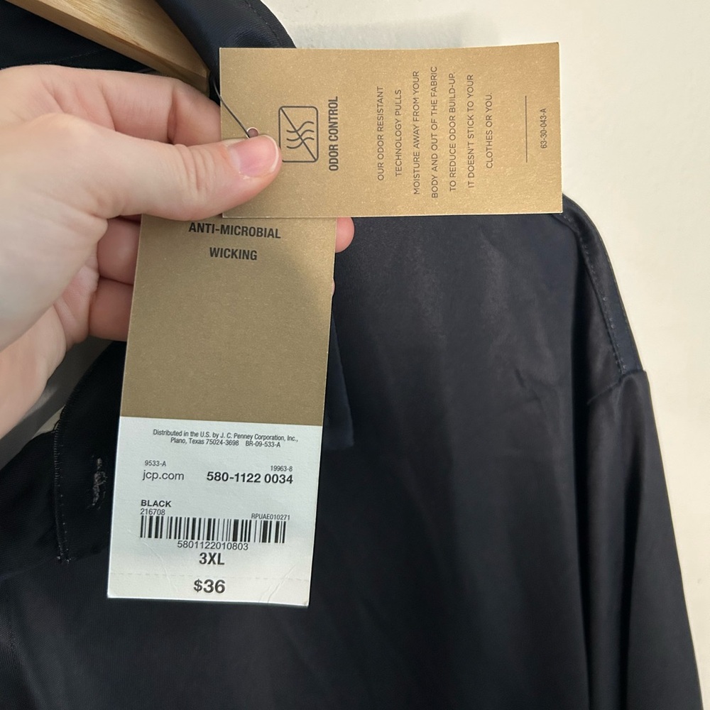 NWT Foundry Supply Co. Everyday Odor Control Casual Black Gray Polo Size 3XL - Picture 4 of 7